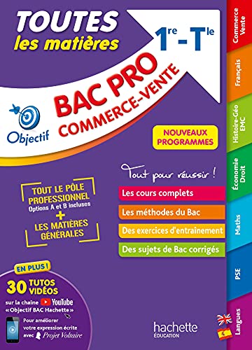 Stock image for Objectif BAC PRO Mtiers du commerce et de la vente (1re et Term) - Toutes les matires - Bac 2024 for sale by Gallix