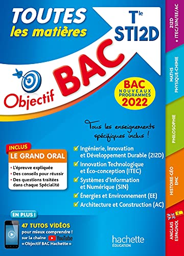 Stock image for Objectif Bac - Term STI2D Toutes les matires, BAC 2022 for sale by Ammareal