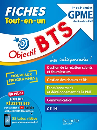 Stock image for Objectif BTS GPME - Fiches Tout-en-un [Poche] Thdi, Jacqueline; Leccia, David; Geronimi, Amaya; Modolo, Laurent; Catinaud, Sophie; Bonnefous, Bruno; Geronimi, Marc; Dhrin, Emilie; Denis, Corinne et Guihal, Emeline for sale by BIBLIO-NET