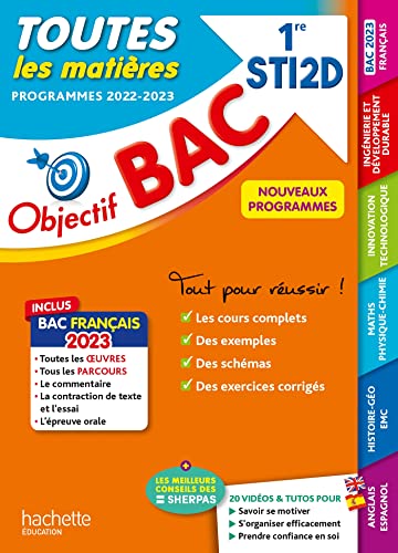 Stock image for Objectif BAC 2023 - 1re STI2D Toutes les matires for sale by medimops