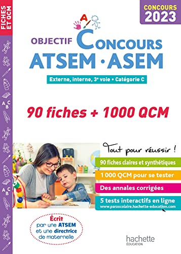 Stock image for Objectif Concours 2023 ATSEM 90 Fiches 1000 QCM for sale by Buchpark