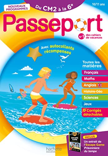 Beispielbild fr Passeport - Du CM2  la 6me 10/11 ans - Cahier de vacances 2023 zum Verkauf von Ammareal