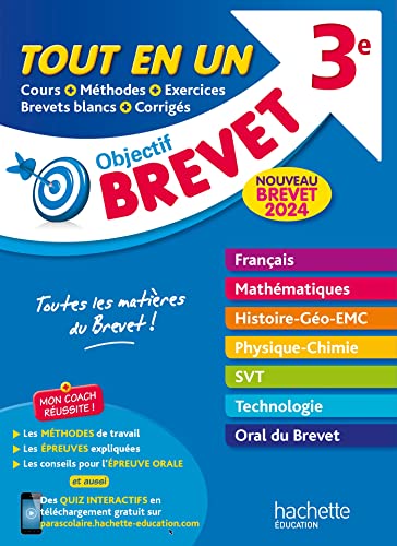 Beispielbild fr Objectif Brevet Tout-en-un 2024 [FRENCH LANGUAGE - Soft Cover ] zum Verkauf von booksXpress