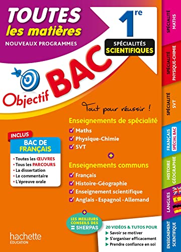 Stock image for Objectif Bac 2024 - 1re Spécialités scientifiques Toutes les matières [FRENCH LANGUAGE - Soft Cover ] for sale by booksXpress