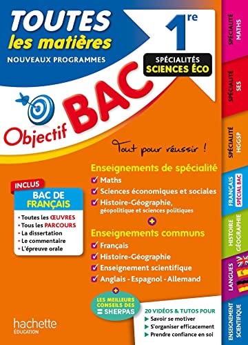 Stock image for Objectif Bac 2024 - 1re Spcialits sciences co Toutes les matires [Broch] Lisle, Isabelle de; Rousseau, Philippe; Blin, Alexandre; Lonard, Arnaud; Garnier, Caroline; Salan, Michal; Adoumi, Vincent; Veyrier-Milan, Vronique; Thau, Nathalie; Binz, Pierre et Dessaint, Sbastien for sale by BIBLIO-NET