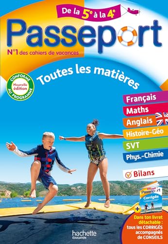 Beispielbild fr Passeport - Toutes les matires - De la 5e  la 4e - Cahier de vacances 2024 zum Verkauf von Ammareal