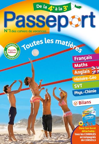 Beispielbild fr Passeport - Toutes les matires - De la 4e  la 3e - Cahier de vacances 2024 zum Verkauf von Ammareal