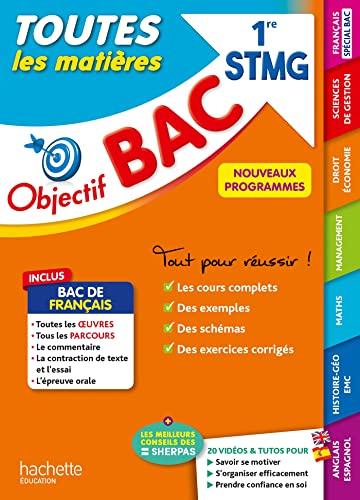 Stock image for Objectif BAC 2024 - 1re STMG Toutes les matires [Broch] Duffau, Catherine; Cuttaz, Marie-Sophie; Vidal, Alain; Prost, Alain; Garnier, Caroline; Torres Vera, Oscar; Di Costanzo, Stphanie; Beschmout, T.; Durel, Franois; Roberjot Duthion, Delphine; Bonnefous, Bruno; Leccia, David; Ducrou, Jean-Bernard et Climent, Cdric for sale by BIBLIO-NET