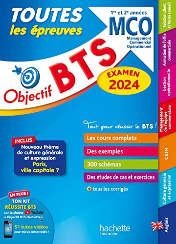 Stock image for Objectif BTS MCO (1re et 2e annes) - Toutes les preuves, examen 2024 [Broch] Bonnefous, Bruno; Geronimi, Marc; Dhrin, Emilie; Denis, Corinne; Leccia, David et Torres Vera, Oscar for sale by BIBLIO-NET