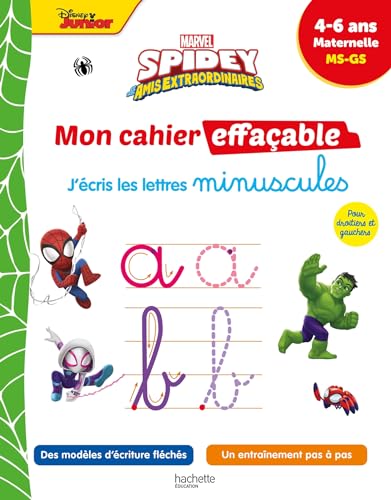 Stock image for Disney - Spidey et ses amis extraordinaires - Mon cahier effaable J'cris les minuscules (4-6 ans) for sale by Ammareal