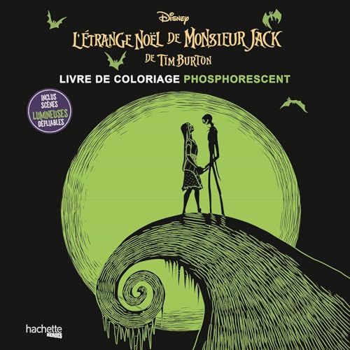 art thérapie : L'Etrange Noël de Monsieur Jack : Livre de coloriage phosphorescent - Disney