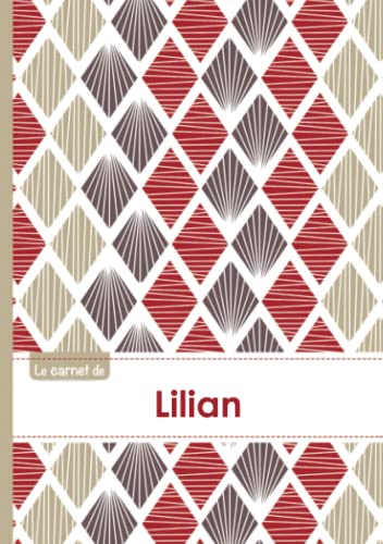 9782017581581: Le carnet de Lilian: Le carnet de Lilian - Lignes, 96p, A5 - Ptales Japonaises Violette Taupe Rouge (Adulte)