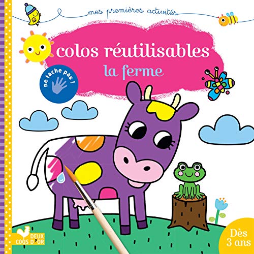 9782017863793: Colos rutilisables  la ferme: Avec pinceau