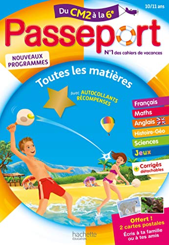 Beispielbild fr Passeport Cahier de Vacances 2020 - Toutes les matires du CM2  la 6e - 10/11 ans Masclet, Eliane; Bonnerat, Grard; Blandino, Guy; Jenner, Bernard et Knowles, Xavier zum Verkauf von BIBLIO-NET