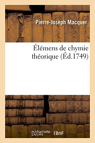 9782019135621: lmens de chymie thorique (Sciences)