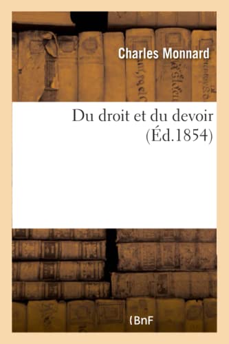 Imagen de archivo de Du Droit Et Du Devoir (French Edition) a la venta por Lucky's Textbooks