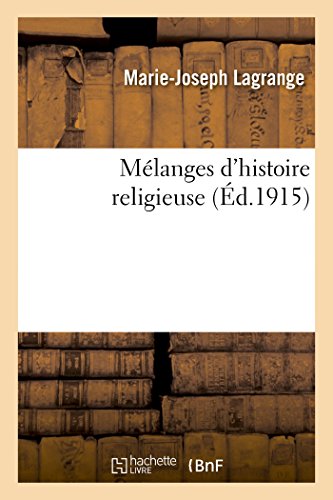 Stock image for Mlanges d'Histoire Religieuse (French Edition) for sale by Lucky's Textbooks