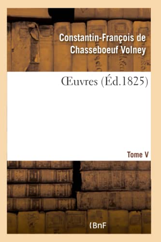Beispielbild fr Oeuvres Tome V (French Edition) zum Verkauf von Lucky's Textbooks