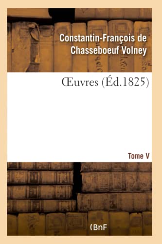 Stock image for Oeuvres Tome V (French Edition) for sale by Lucky's Textbooks