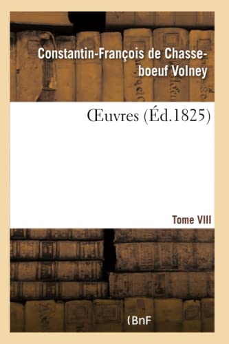 9782019709259: OEuvres Tome VIII