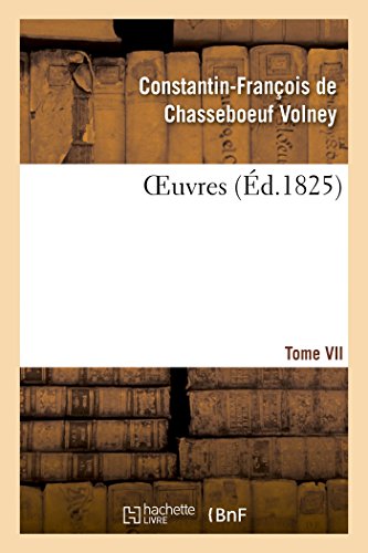 Beispielbild fr Oeuvres Tome VII (French Edition) zum Verkauf von Lucky's Textbooks