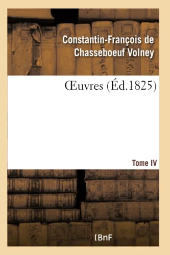 Imagen de archivo de Oeuvres Tome IV (French Edition) a la venta por Lucky's Textbooks