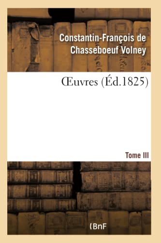 Stock image for Oeuvres Tome III (French Edition) for sale by Lucky's Textbooks