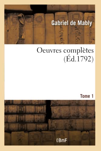 Imagen de archivo de Oeuvres Compltes Tome 1 (French Edition) a la venta por Lucky's Textbooks