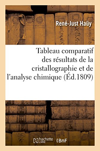 Beispielbild fr Tableau Comparatif Des Rsultats de la Cristallographie Et de l'Analyse Chimique: Relativement  La Classification Des Minraux (French Edition) zum Verkauf von Lucky's Textbooks