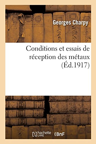 Conditions Et Essais de Réception Des Métaux - Charpy-G