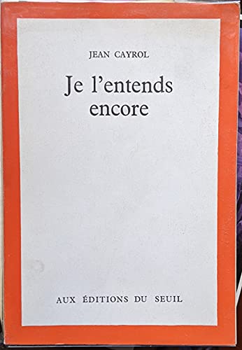 Stock image for Je l'entends encore for sale by Better World Books