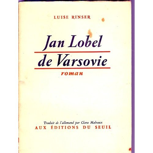 Jan lobel de varsovie - Rinser Luise