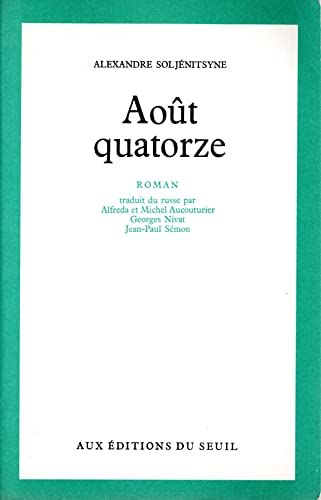 Beispielbild fr Aot quatorze zum Verkauf von Librairie Th  la page