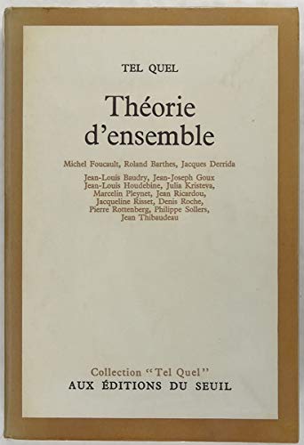 9782020019453: Thorie d'ensemble (Tel Quel)