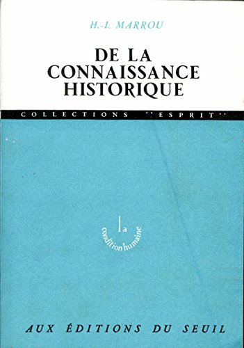 9782020023818: De la connaissance historique (Esprit)