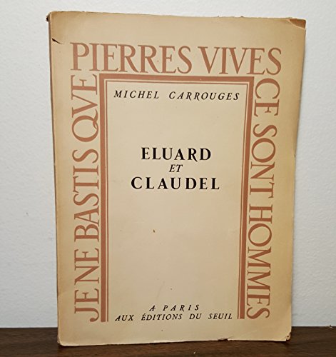 9782020025546: Eluard Et Claudel