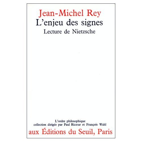Beispielbild fr L'enjeu Des Signes: Lecture De Nietzsche zum Verkauf von RECYCLIVRE