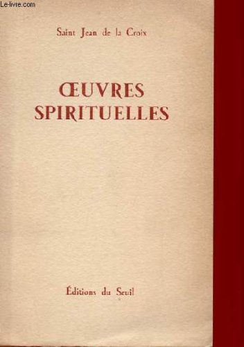 uvres spirituelles (9782020032452) by Unknown Author