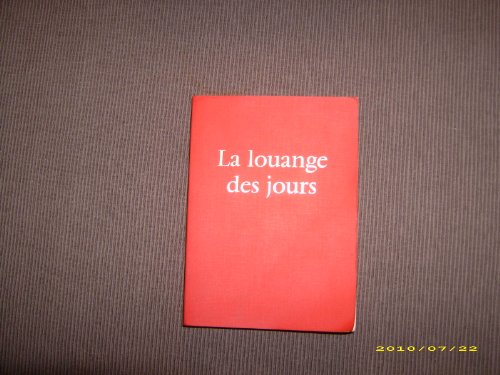 9782020033152: La louange des jours (French Edition)