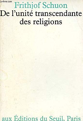 9782020050593: De l'unit transcendante des religions