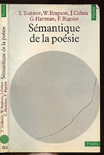 Stock image for Smantique de la posie for sale by Bay Used Books