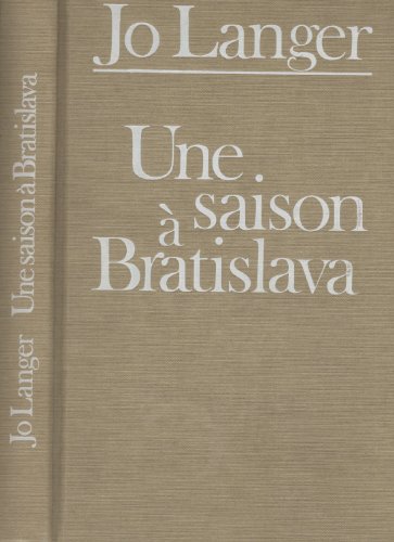 Stock image for Une saison  Bratislava for sale by Better World Books