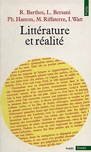 Imagen de archivo de Littrature et ralit a la venta por librairie le Parnasse