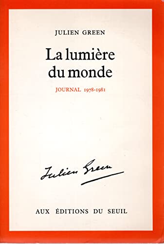 9782020063036: La Lumière du monde. Journal (1978-1981)