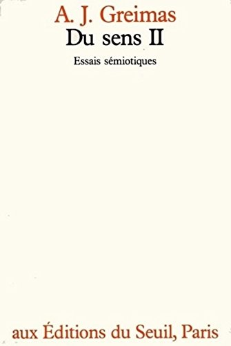 Stock image for Du Sens II: Essais Semiotiques (French Edition) for sale by Webster's Bookstore Cafe, Inc.