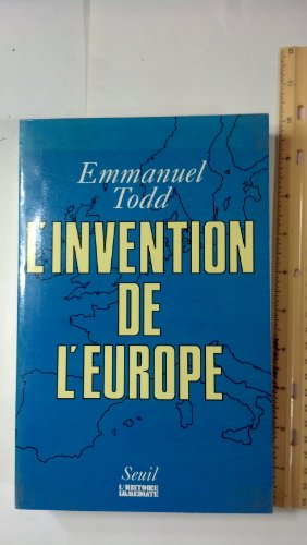 Beispielbild fr L'INVENTION DE L'EUROPE zum Verkauf von Raritan River Books