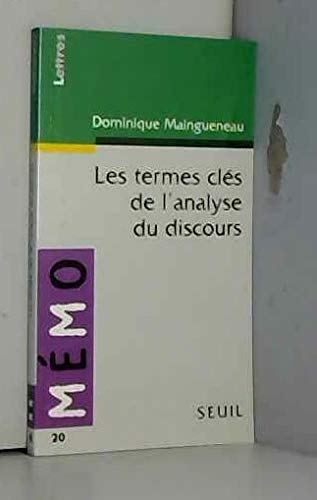 Stock image for Les termes cls de l'analyse du discours for sale by Ammareal