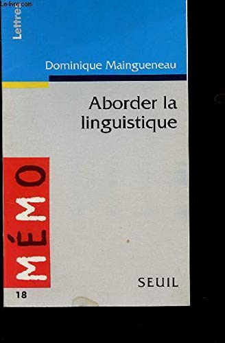 9782020230315: Aborder la linguistique