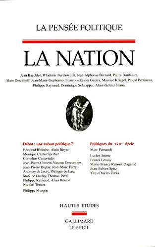 9782020248020: La Pense politique, tome 3: La Nation (Hautes Etudes, 3)