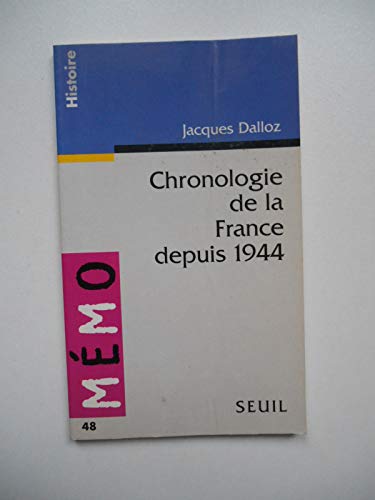 9782020297523: Chronologie de la France depuis 1944 (Mmo)